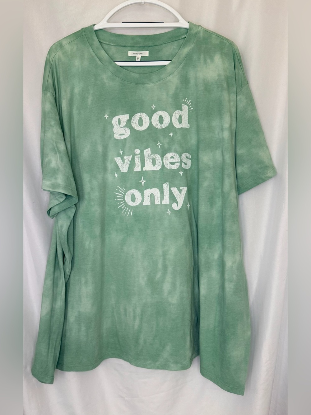 Maurices Green Tie-Dye 'Good Vibes Only' Tee